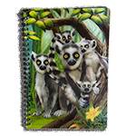 3D LIVELIFE NOTEBOOK RING-TAILED LEMUR